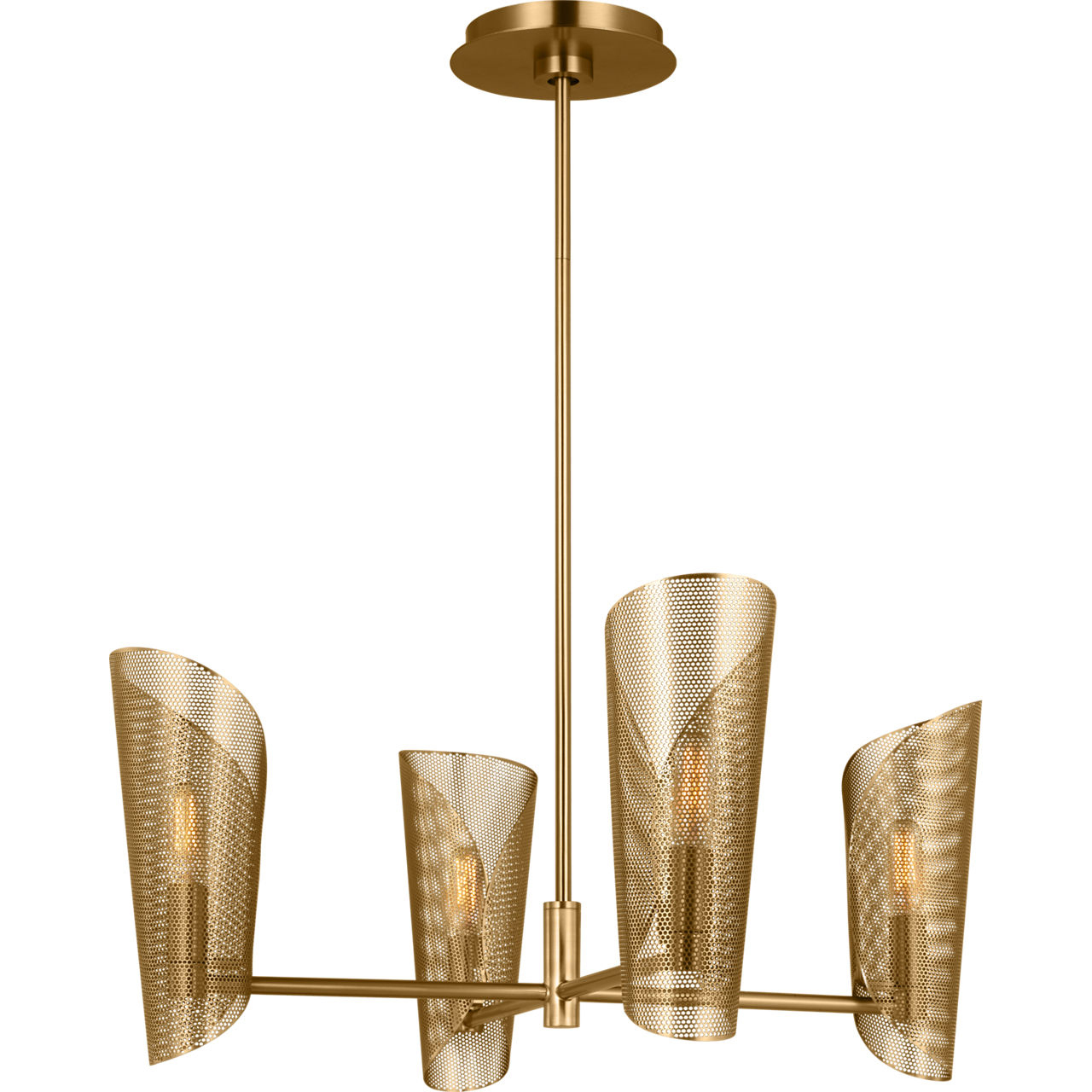 Christiane Lemieux Plivot 3 Light 24 inch Burnished Brass Chandelier Ceiling Light